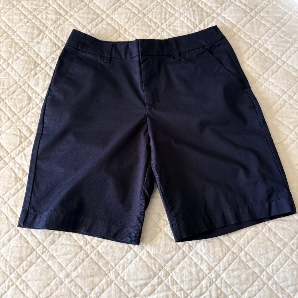 Matty M Medium Navy Blue Bermuda Shorts Long Walking Shorts Coastal Preppy - Picture 2 of 7